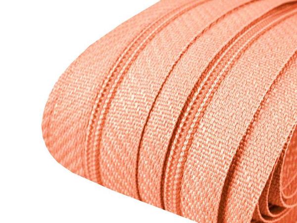 Reißverschluss spiralförmig 3 mm Lachsfarben